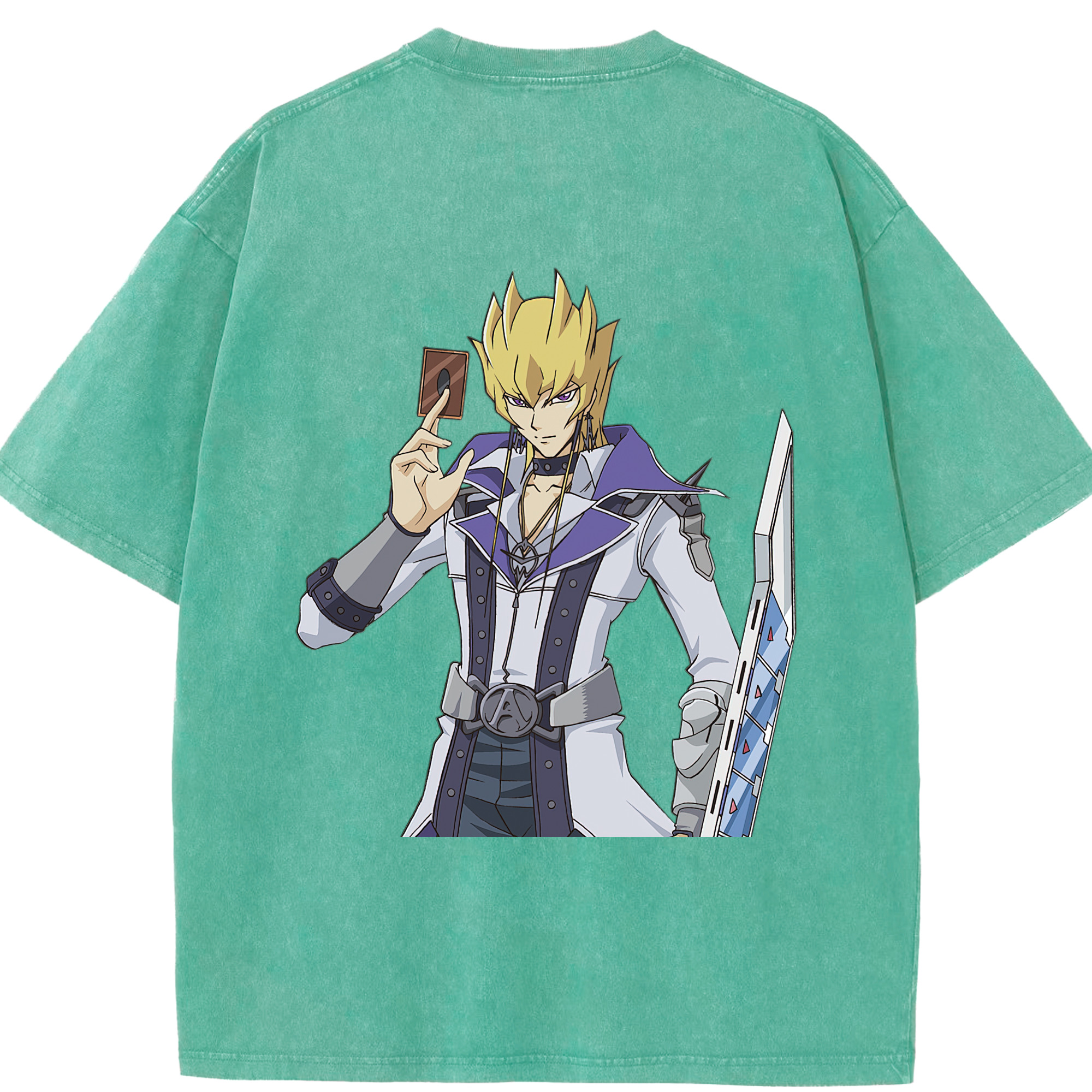 （画像用） 遊☆戯☆王 Yu-Gi-Oh! 綿100% ヴィンテージ風 半袖Tシャツ（背面プリント）
